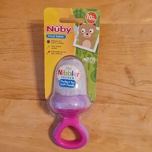 Pink and Purple Nibbler Feeder for Soft Foods